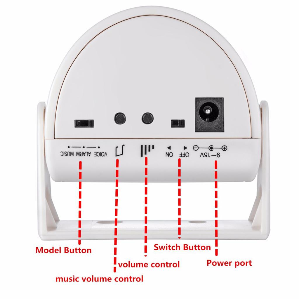 White Welcom Chime Bell Door Bell Wireless Entry Sensor 32 Songs Detector
