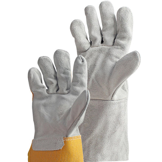 Cowhide Electric Welding Gloves Welder Protection Protective Gloves for Oven 26.5x13cm
