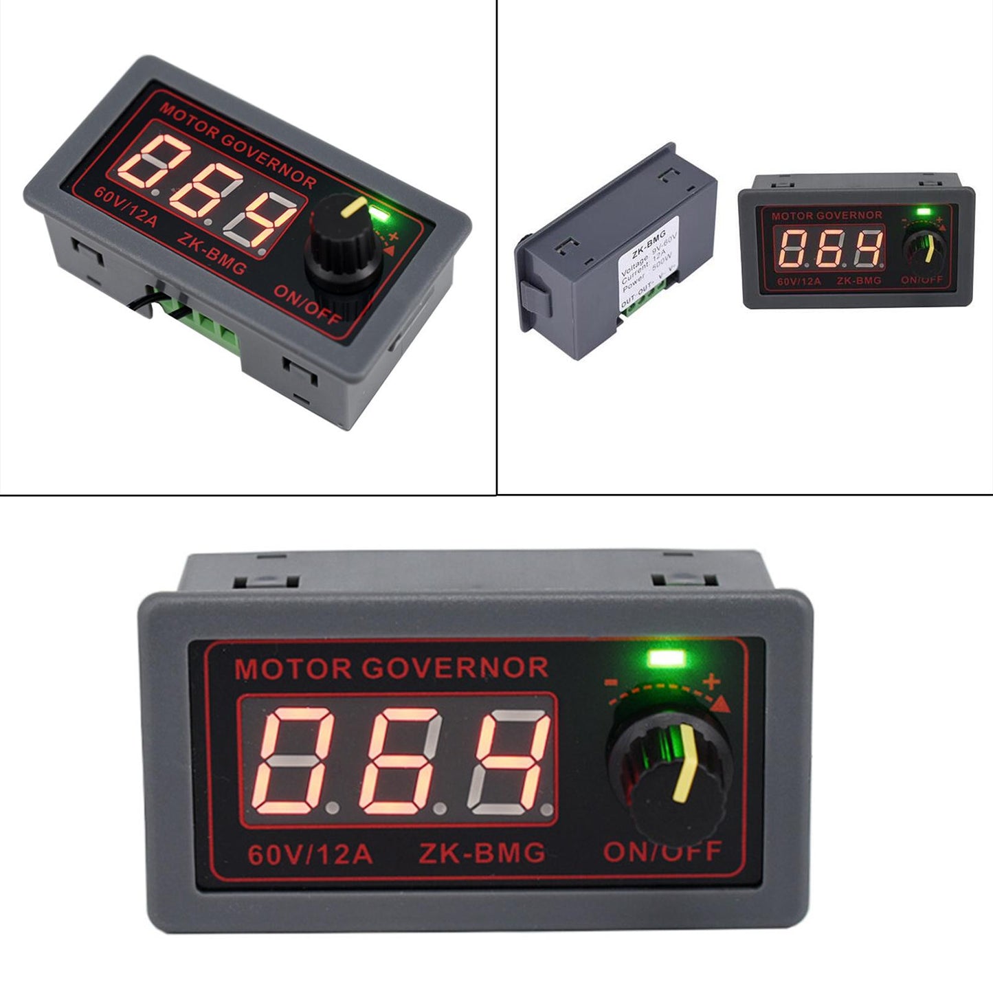 PWM DC Motor Speed Governor LED 500W Digital Display Encoder Switch Assemble