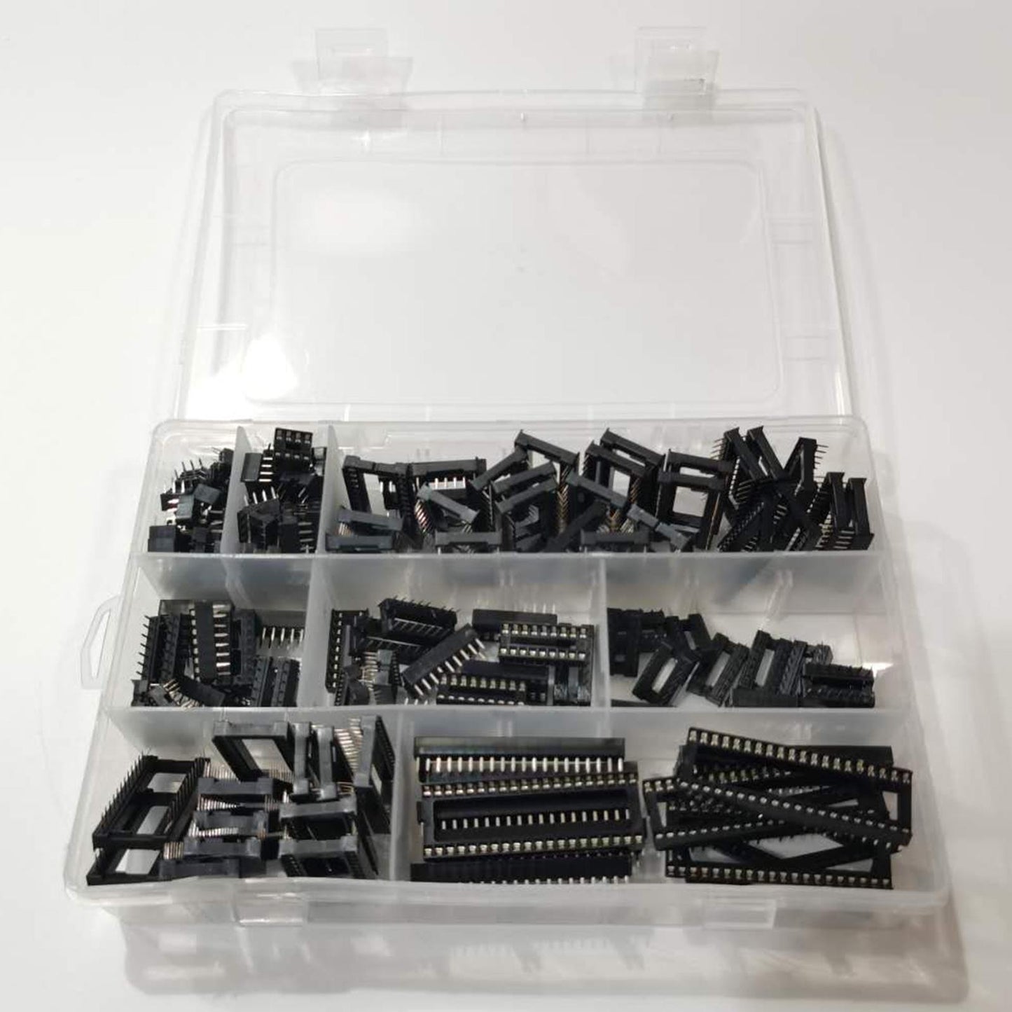 122Pcs/set DIP IC Sockets Adaptor Solder Type Kit 6 8 14 16 18 24 28 40 Pin
