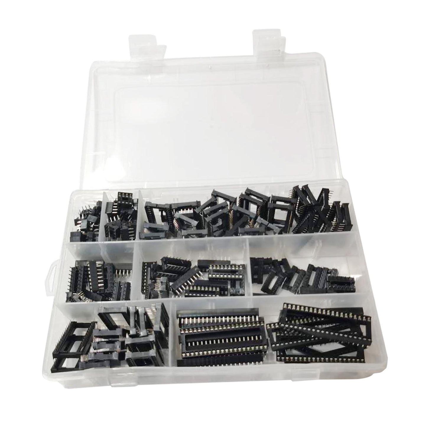 122Pcs/set DIP IC Sockets Adaptor Solder Type Kit 6 8 14 16 18 24 28 40 Pin