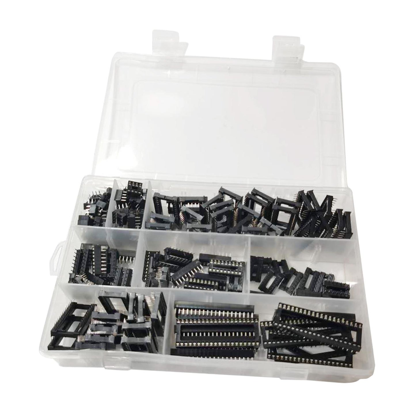 122Pcs/set DIP IC Sockets Adaptor Solder Type Kit 6 8 14 16 18 24 28 40 Pin