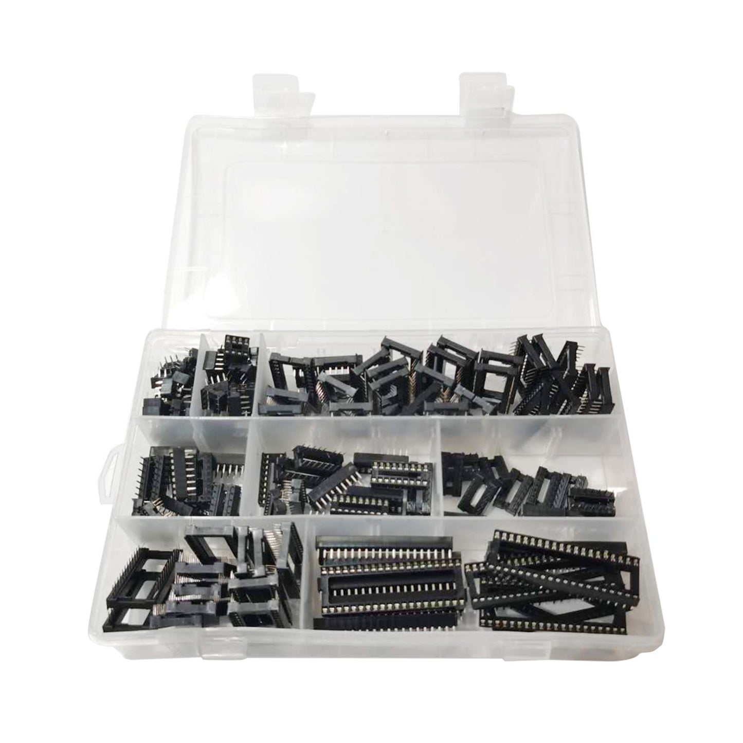 122Pcs/set DIP IC Sockets Adaptor Solder Type Kit 6 8 14 16 18 24 28 40 Pin