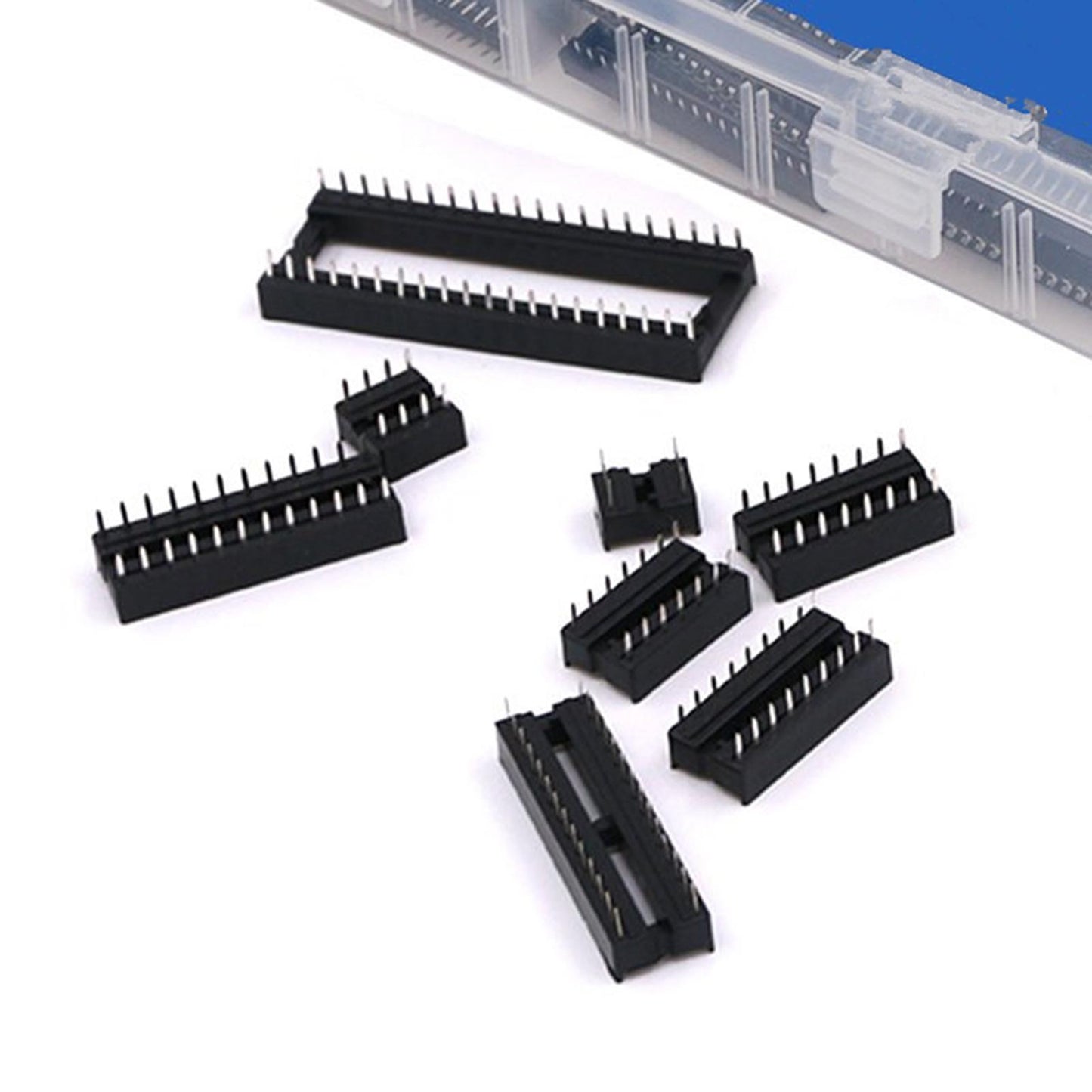 122Pcs/set DIP IC Sockets Adaptor Solder Type Kit 6 8 14 16 18 24 28 40 Pin