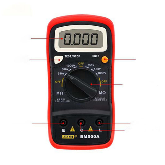 Insulation Tester BM500A Handheld Meter Megohmmeter Electrical Industry