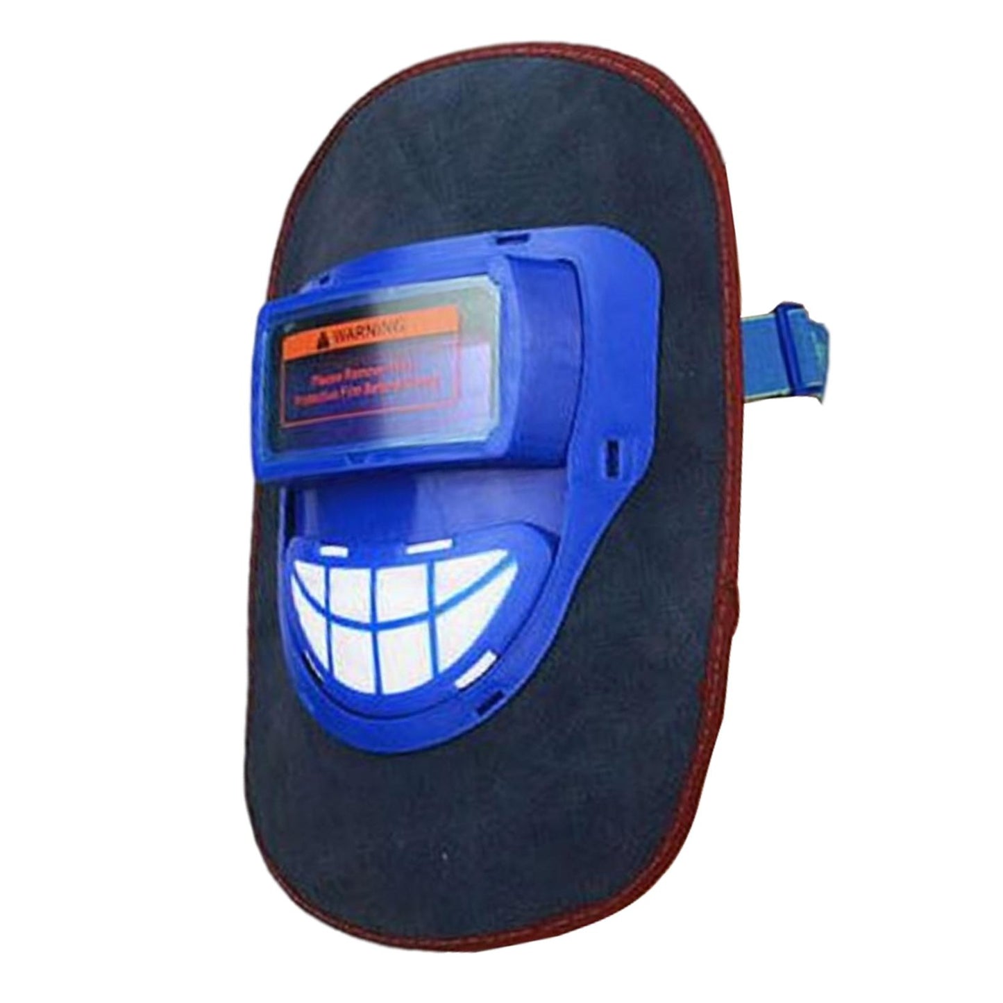 Leather Electric Welding Mask Argon Arc Auto Darkening Welder Helmet Blue