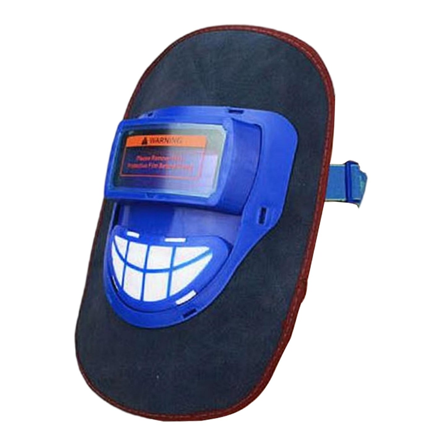 Leather Electric Welding Mask Argon Arc Auto Darkening Welder Helmet Blue