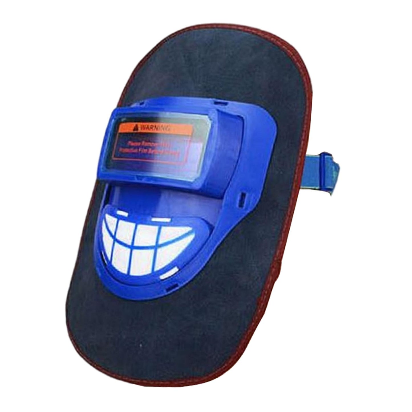 Leather Electric Welding Mask Argon Arc Auto Darkening Welder Helmet Blue