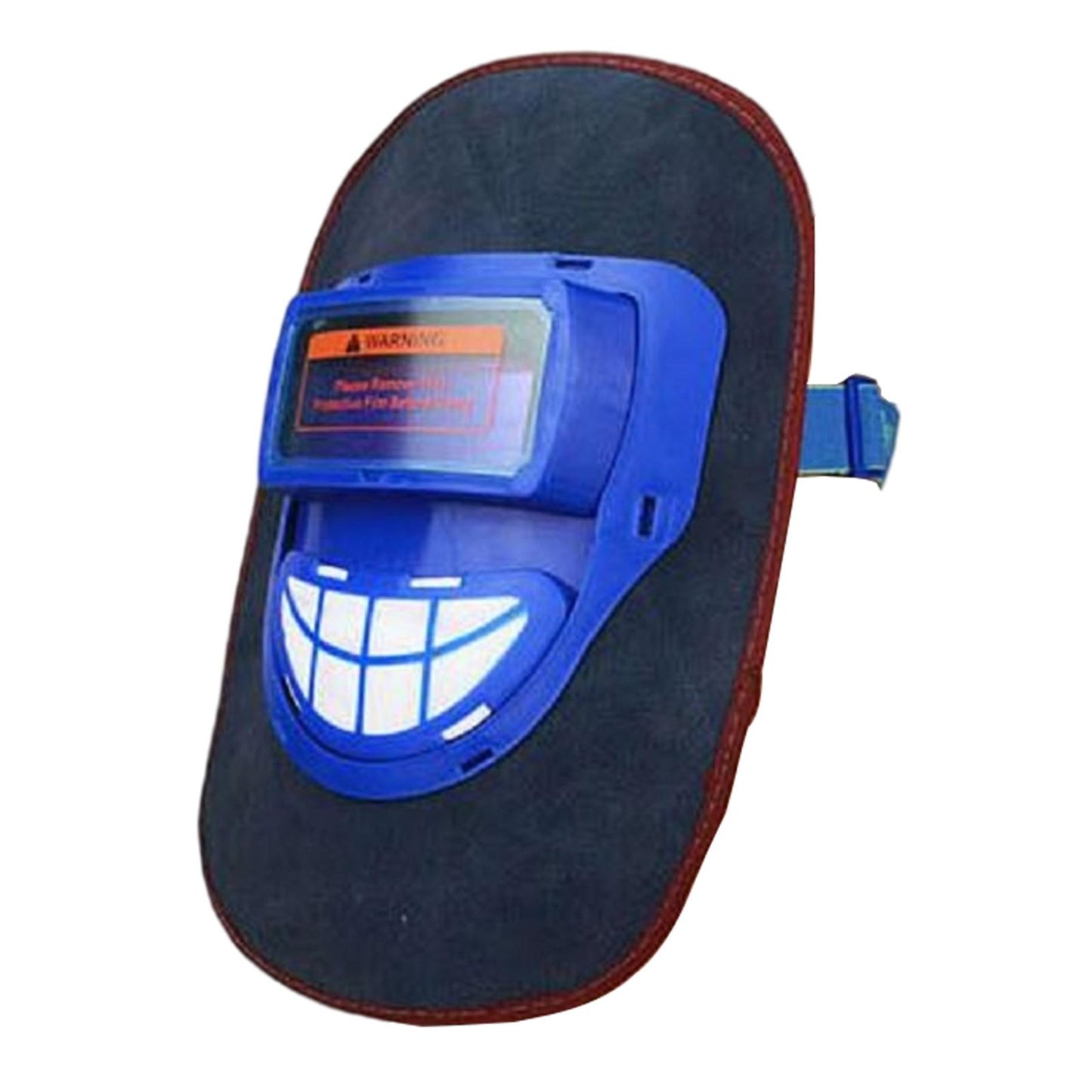 Leather Electric Welding Mask Argon Arc Auto Darkening Welder Helmet Blue