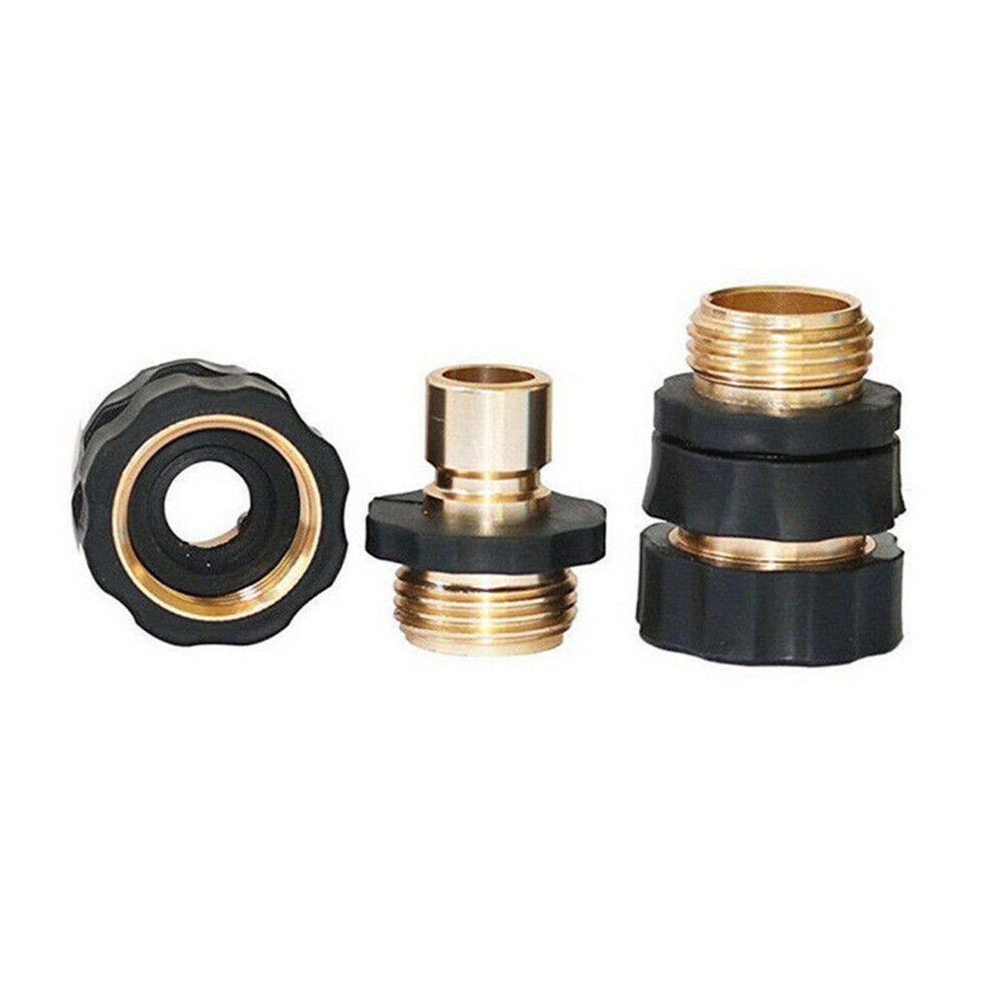 4 Set 3/4 Inch Garden Hose Fitting Quick Connector Male and Female Set