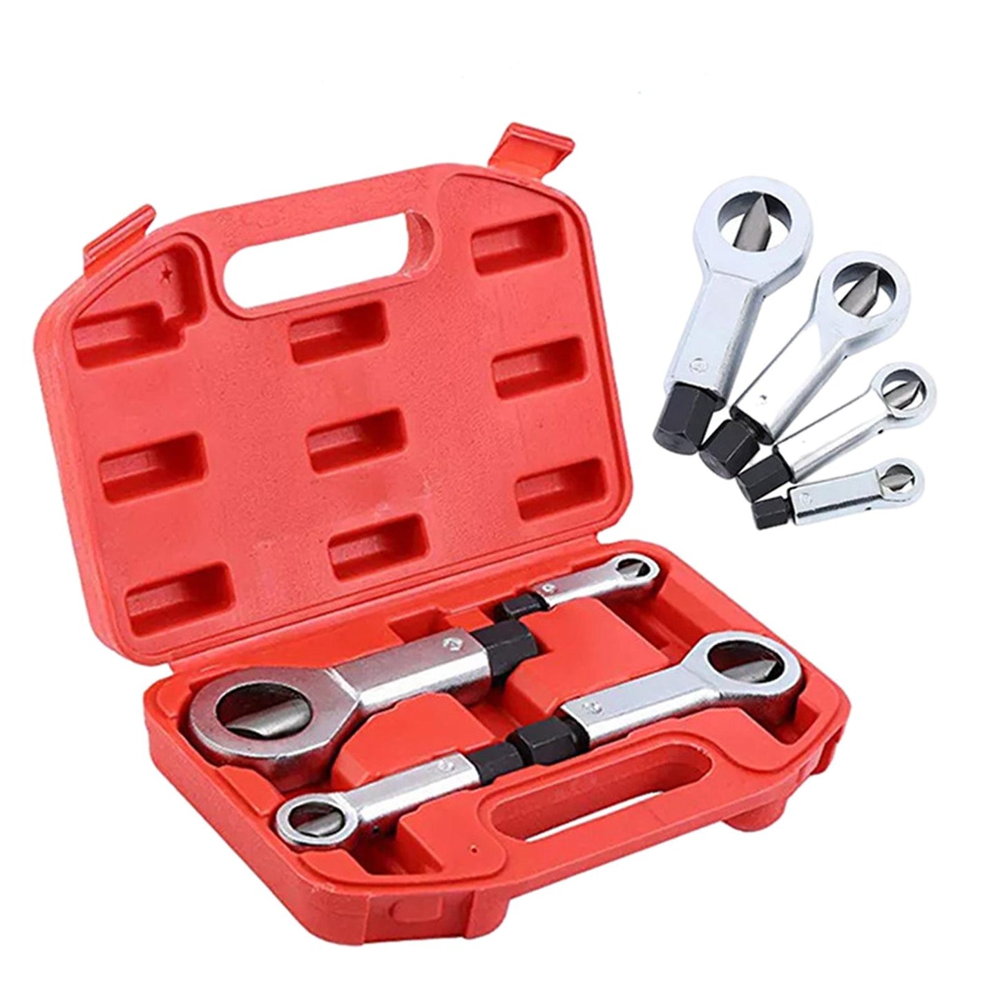 4pcs Adjustable Stuck Nuts Splitter Nut Breaker Manual Remover Hand Tools