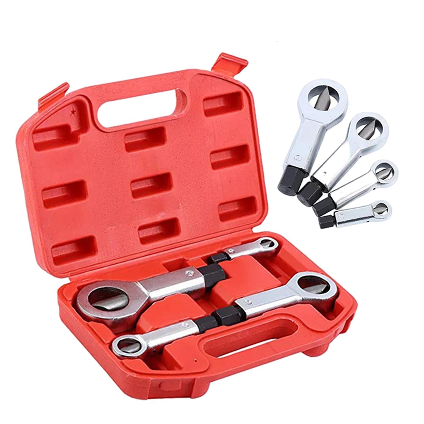 4pcs Adjustable Stuck Nuts Splitter Nut Breaker Manual Remover Hand Tools