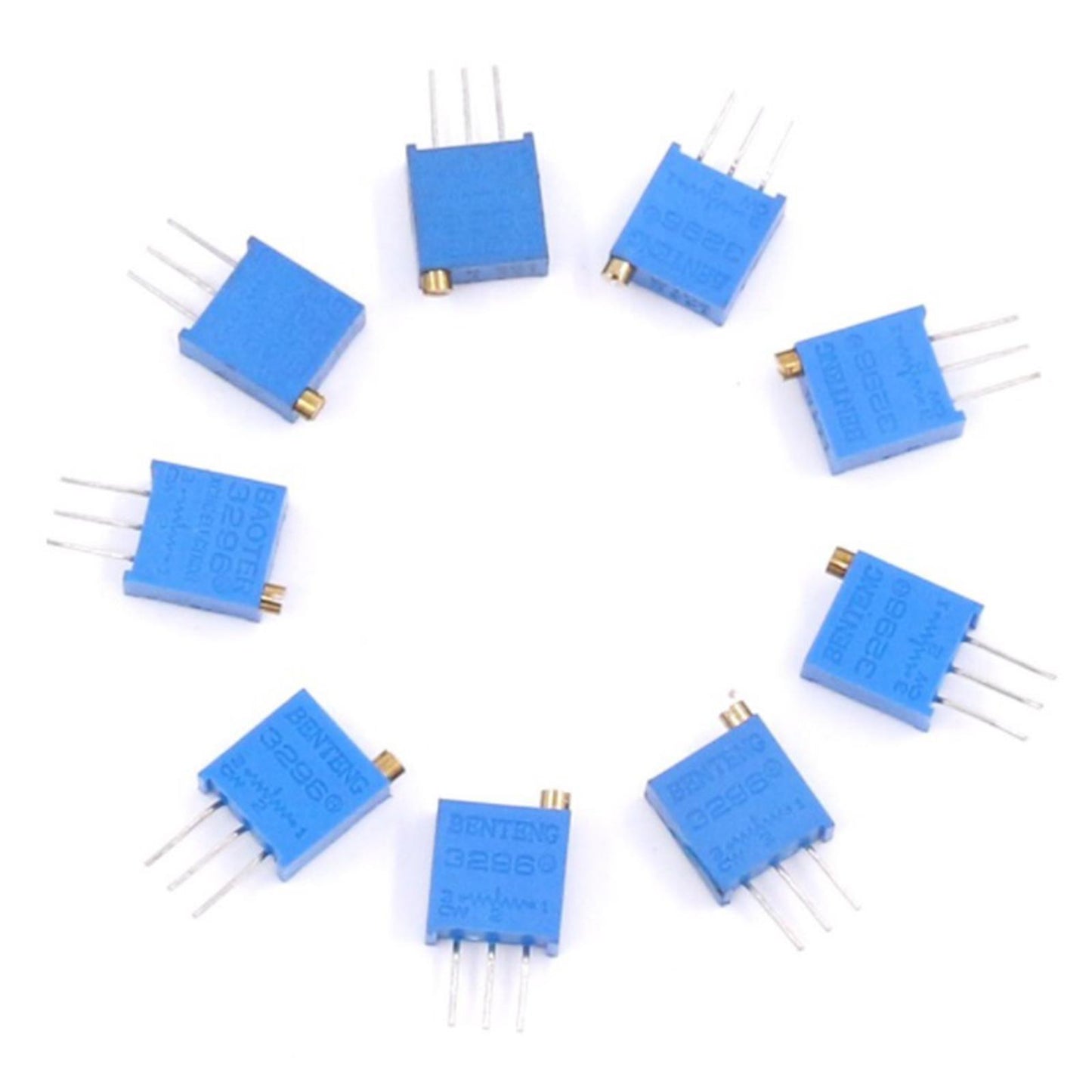 120 Pieces Trimmer Potentiometer 3296W Multiturn Variable Resistor Kit