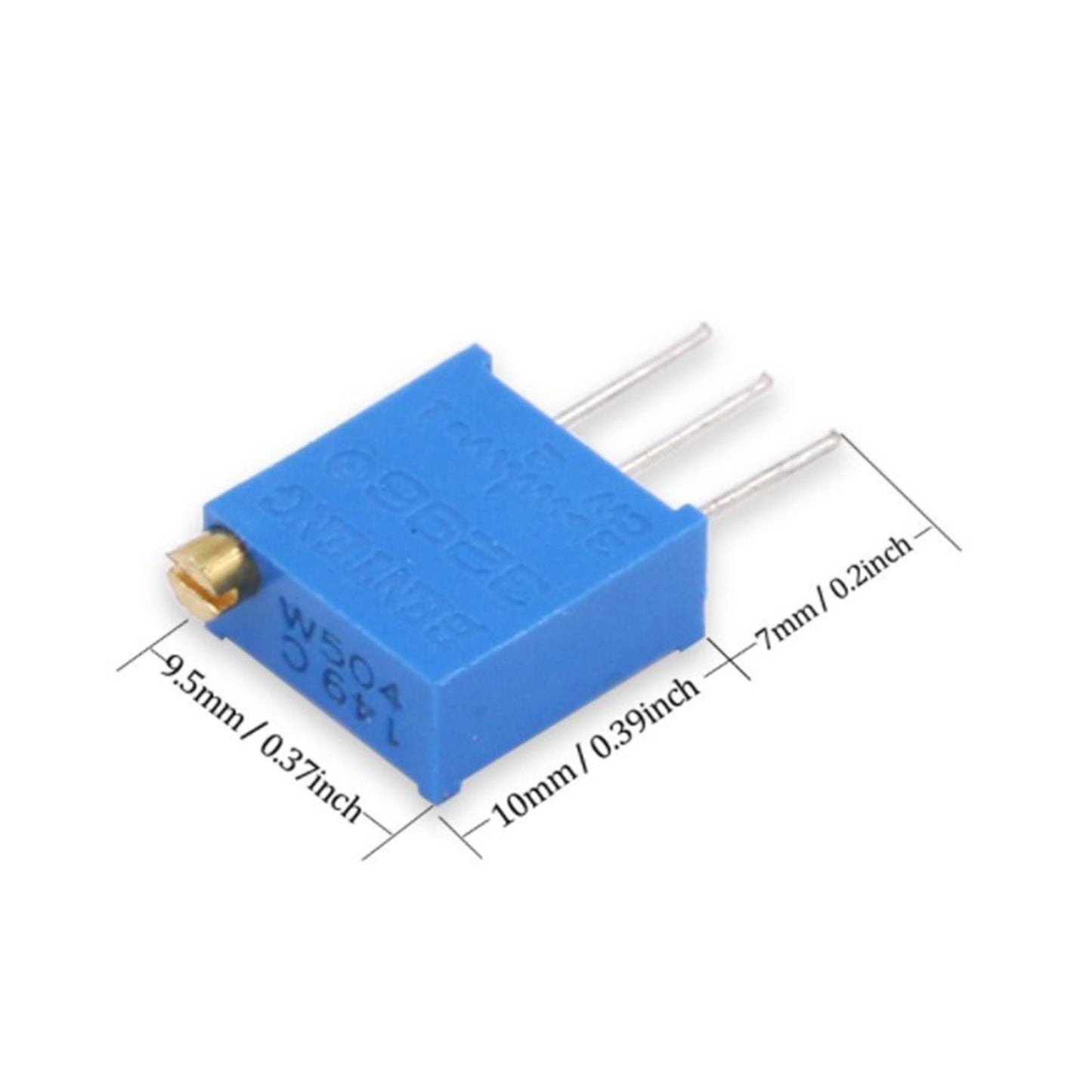 120 Pieces Trimmer Potentiometer 3296W Multiturn Variable Resistor Kit