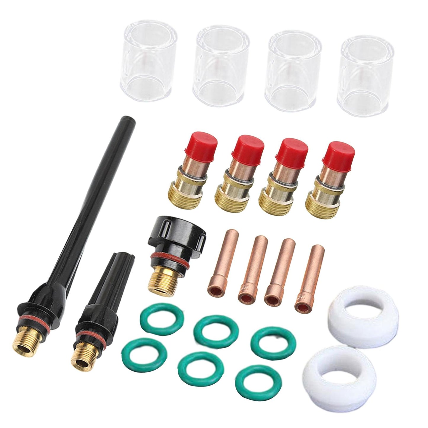 23-Pack TIG Stubby Gas Lens Alumina Nozzle Kit for WP 17 18 26 TIG Torch
