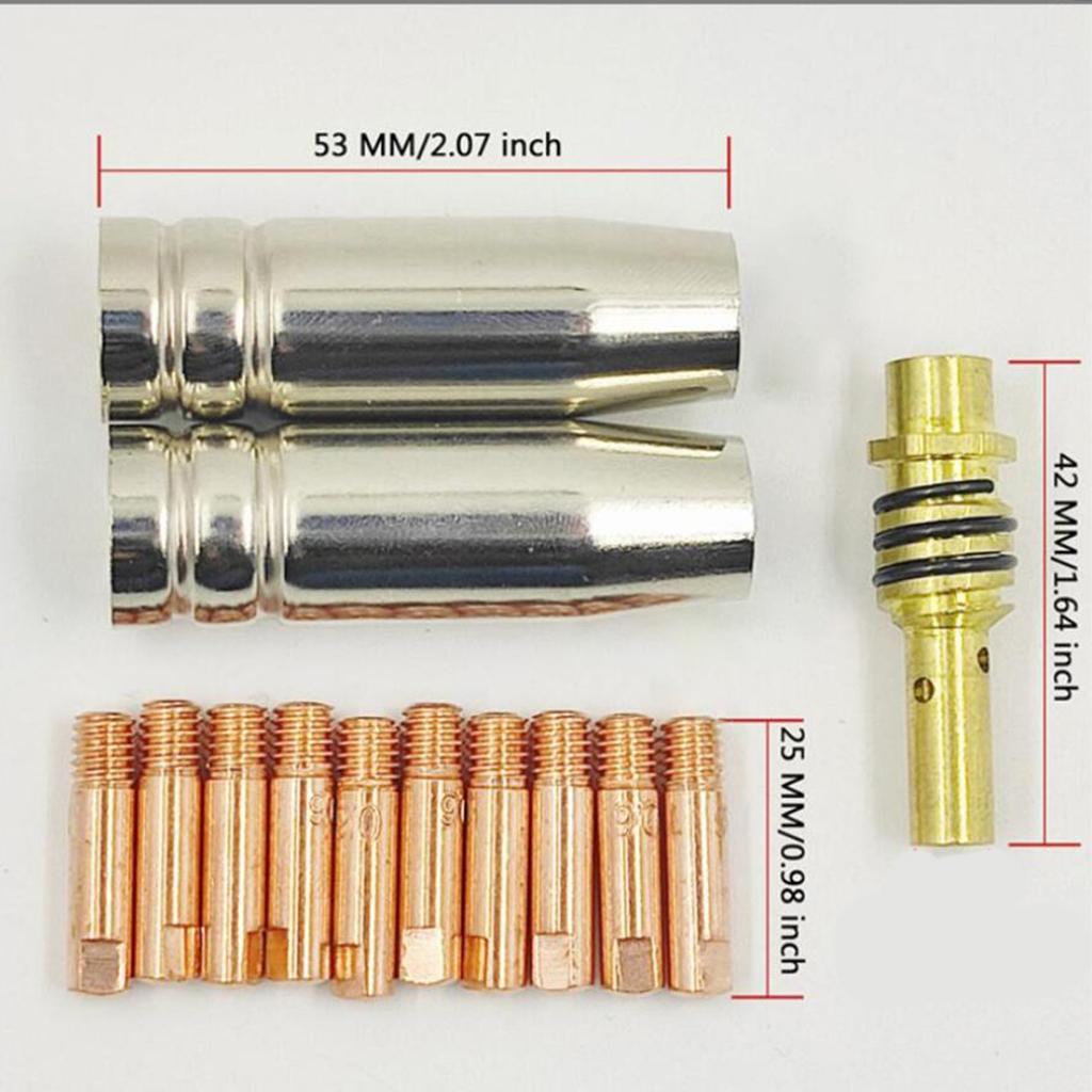 30Pcs Consumables Mig Torch Gas Nozzle TIP Holder for 15AK Welding Torch