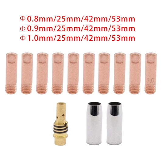 13 X Welding Gun Accessories Kit 15AK Welding Gun Consumables Welding Nozzle Nozzle 0.8mm