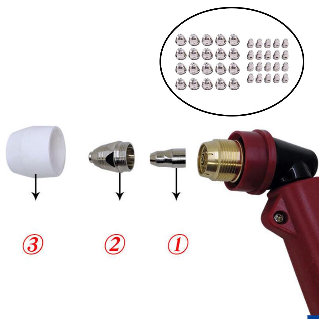 P80 Plasma Cutting Torch TIP Electrode Nozzle 1.5mm 80A Set