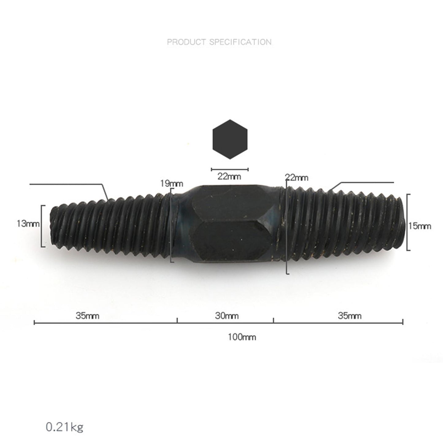 Damaged Screw Extractor Double Head 1/2 3/4" HSS Pipes Spiral Screws"