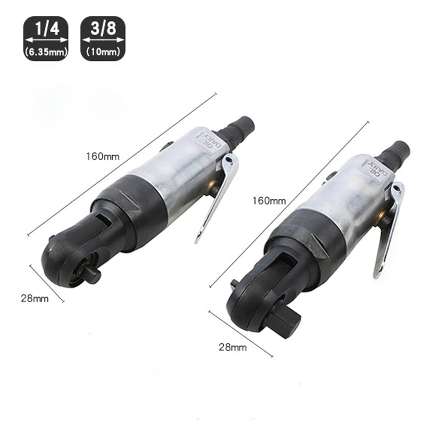 Air Ratchet Wrench Dust-Free Tool Quick Release Straight Shank 6.35MM