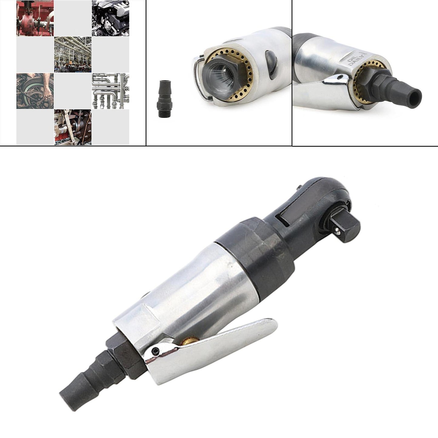 Air Ratchet Wrench Dust-Free Tool Quick Release Straight Shank 10MM