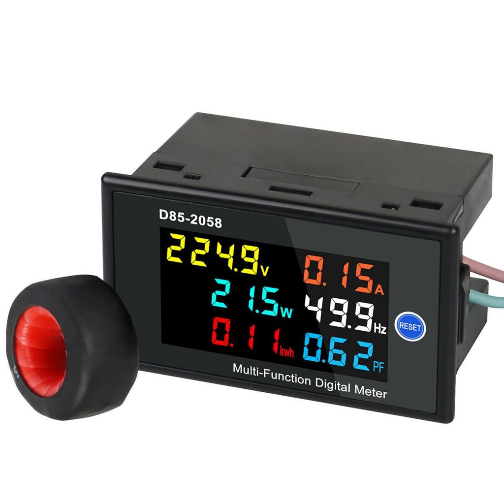 LCD AC Panel Meter Volt Current Voltmeter Ammeter Display Digital Monitor AC40 300V