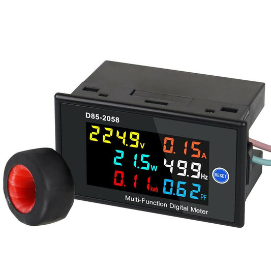 LCD AC Panel Meter Volt Current Voltmeter Ammeter Display Digital Monitor AC40 300V