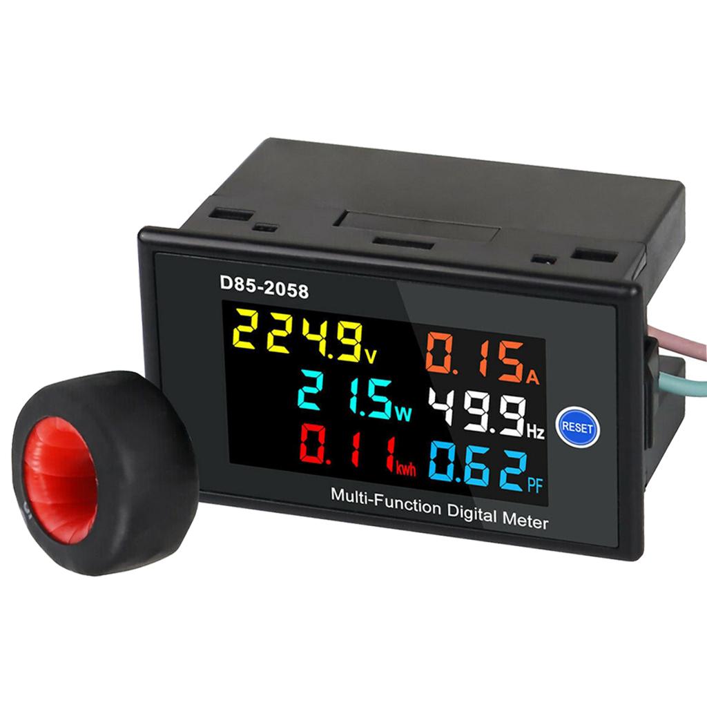 LCD AC Panel Meter Volt Current Voltmeter Ammeter Display Digital Monitor AC200 450V