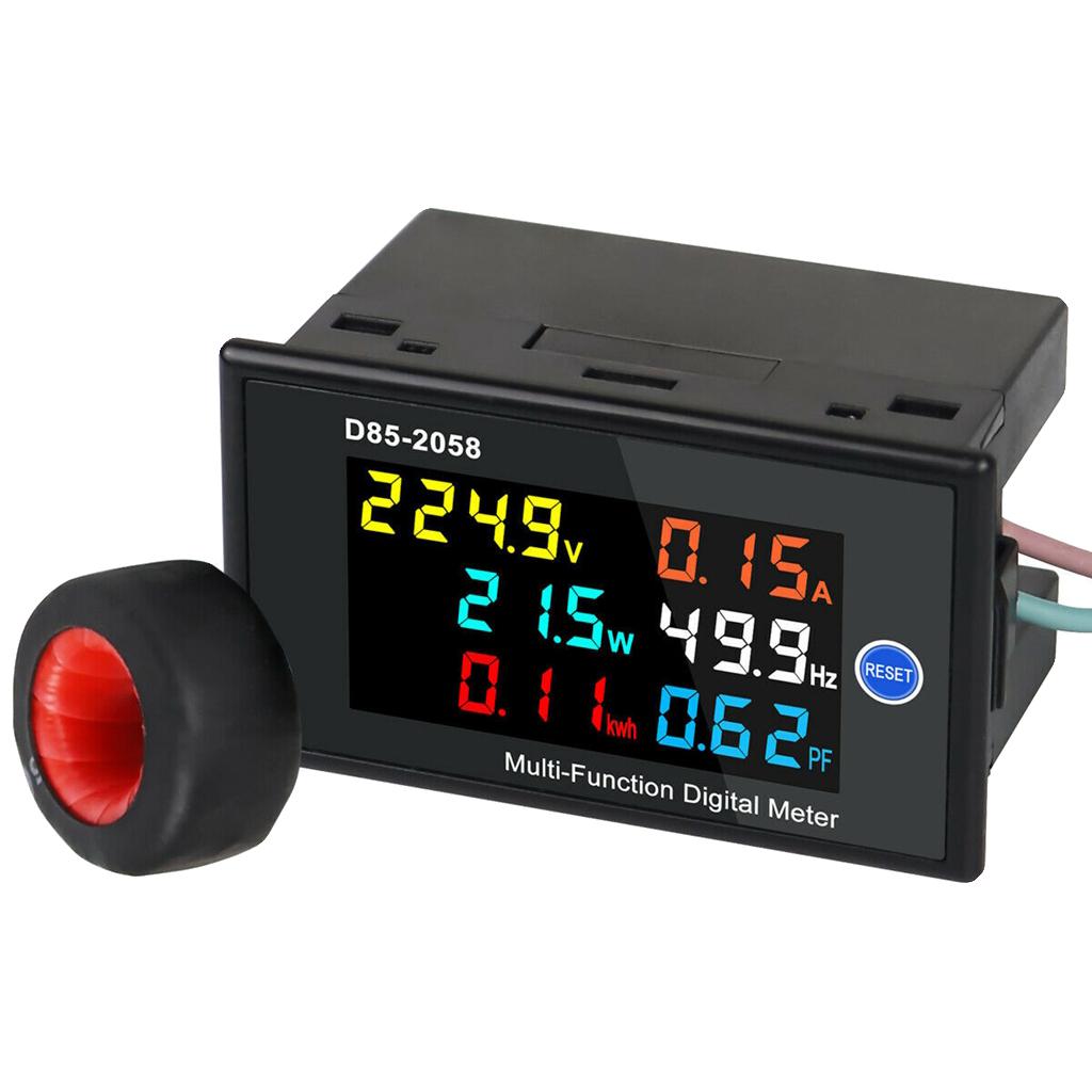 LCD AC Panel Meter Volt Current Voltmeter Ammeter Display Digital Monitor AC200 450V