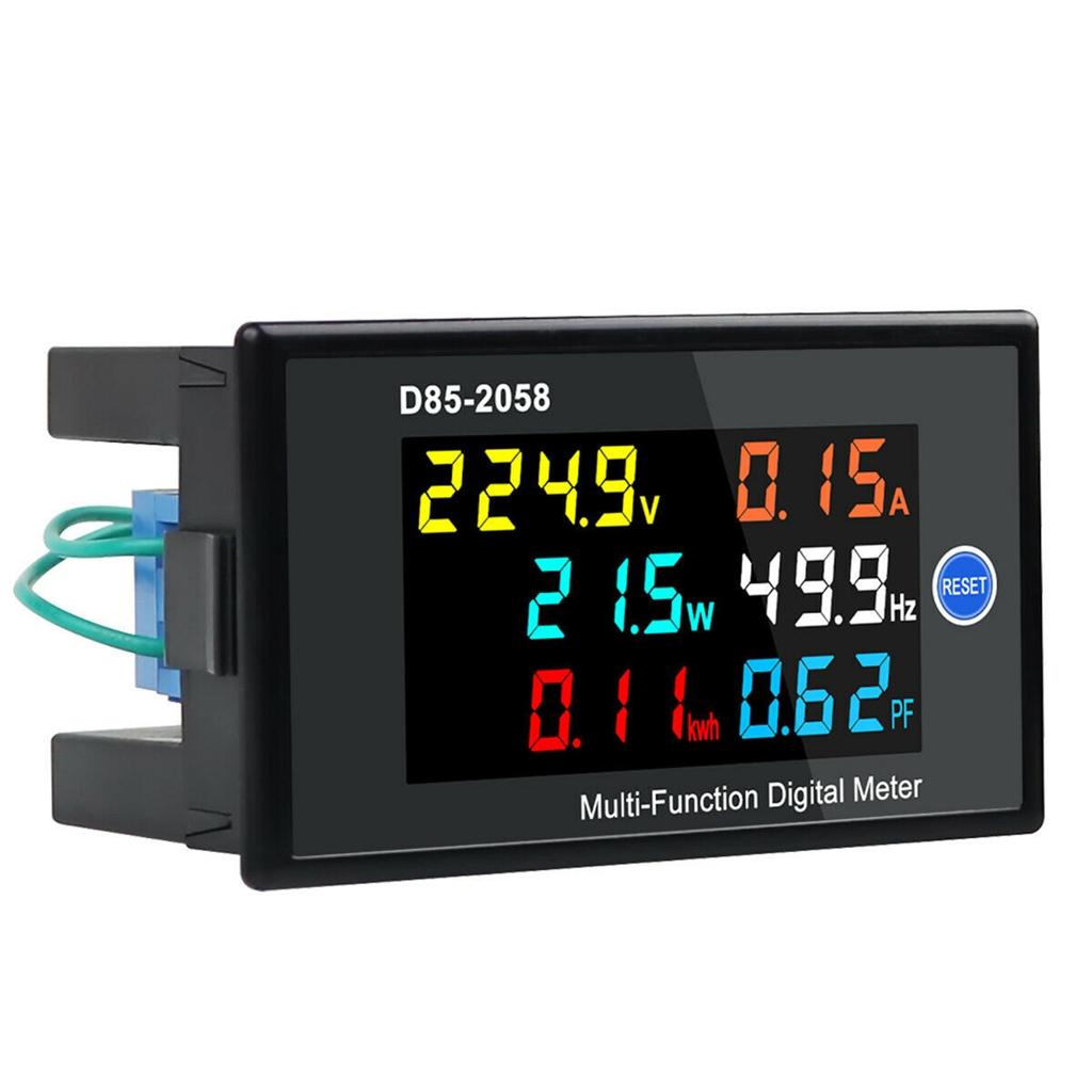 LCD AC Panel Meter Volt Current Voltmeter Ammeter Display Digital Monitor AC200 450V