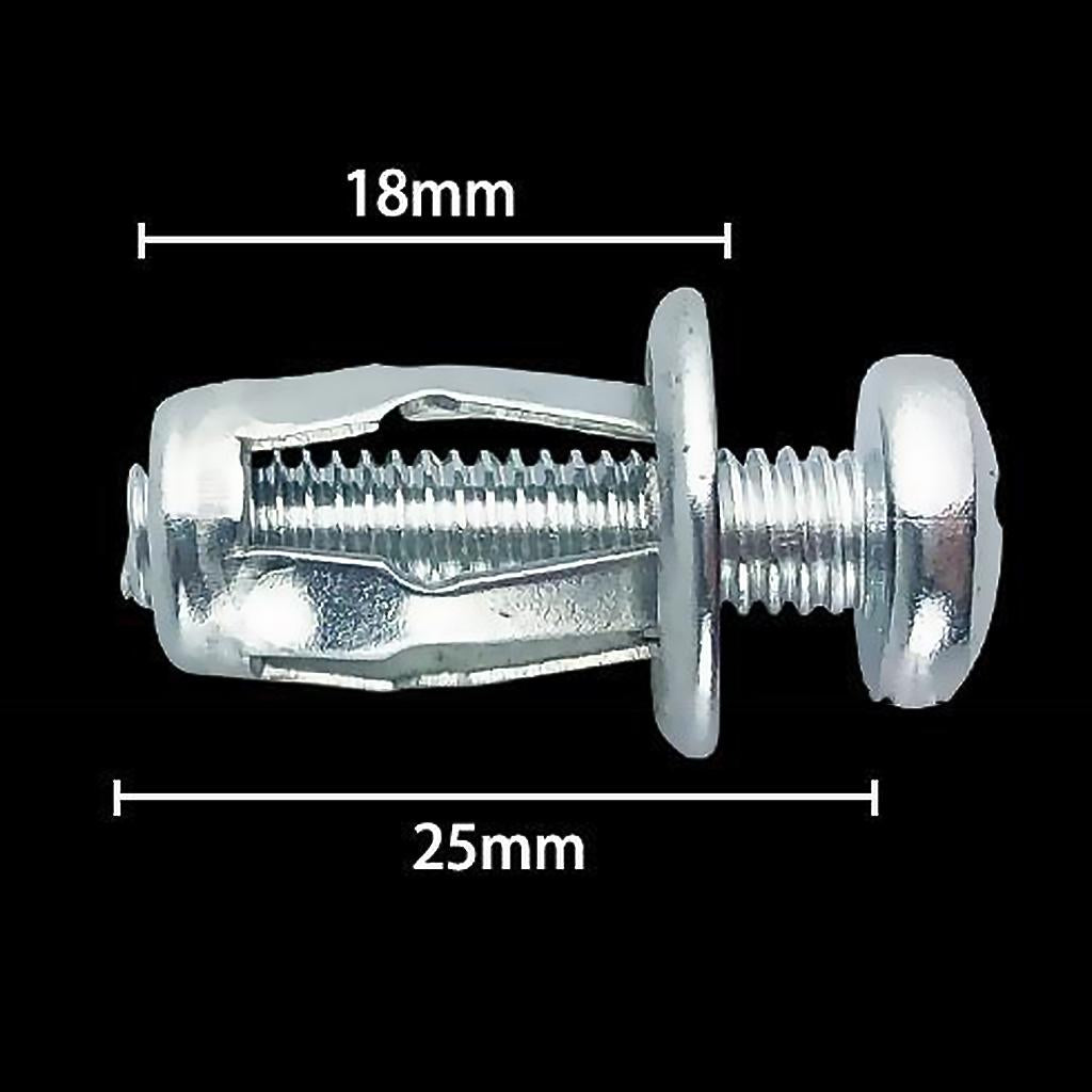 20x Jack Nuts Hollow M5 M6 Tool Nut Thins Dowels Screw Petal Nut Expansion M6x25