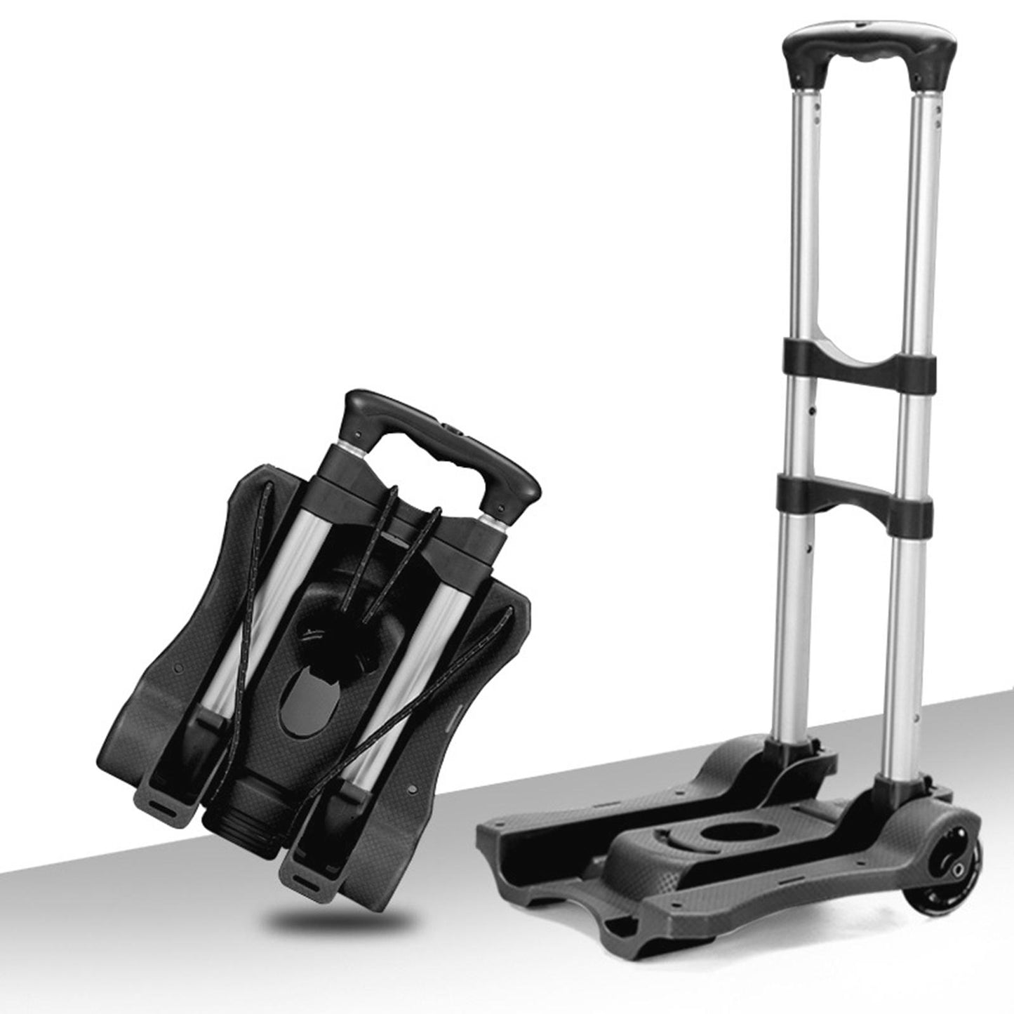 Portable Hand Trolley Cart Load 35kg 2 Wheels for Home Luggage Personal Blue