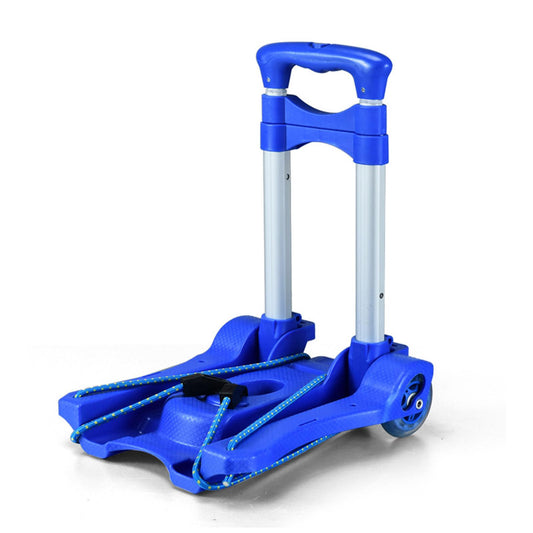 Heavy Duty Folding Hand Trolley Cart Load 35kg with Luggage Case for Luggage Blue