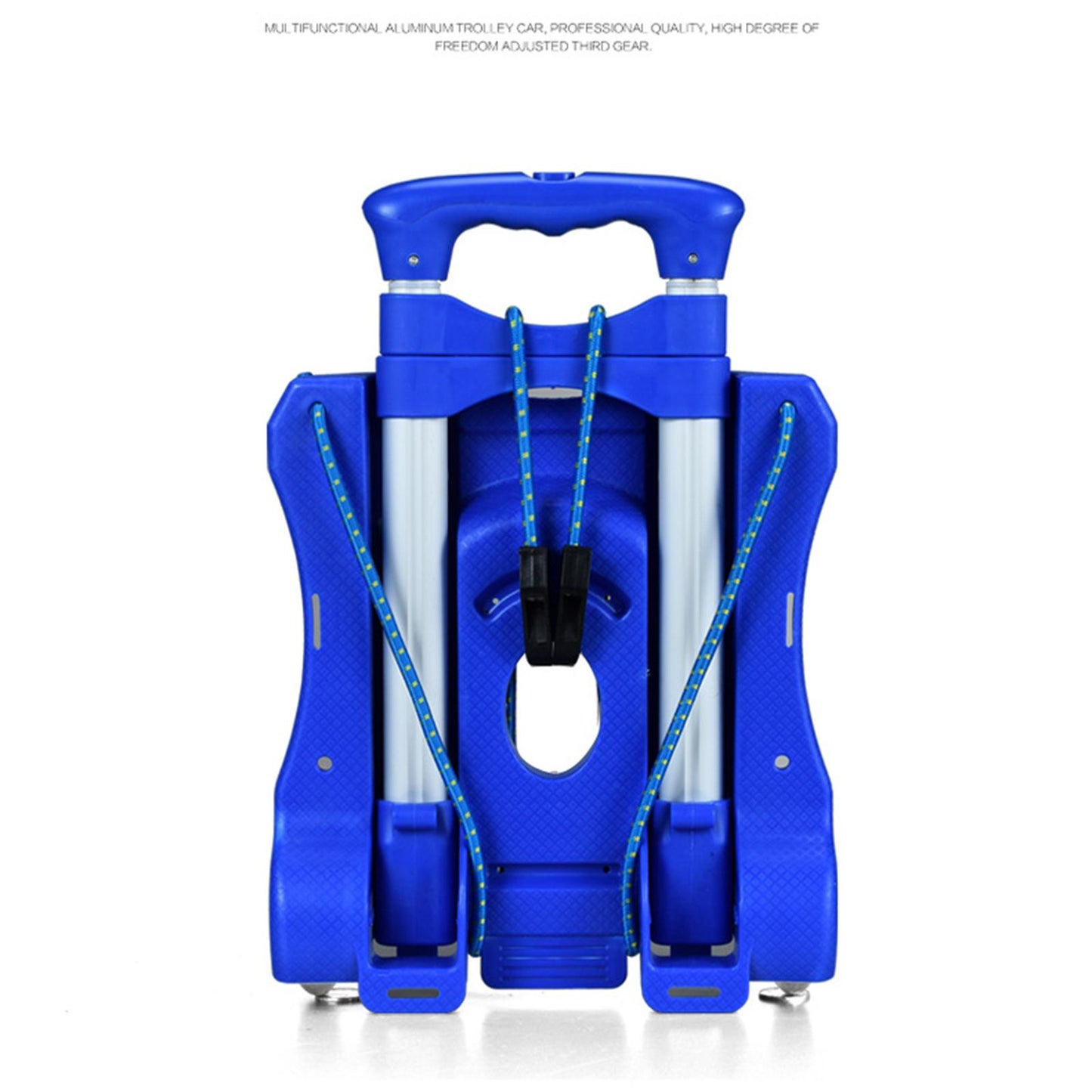 Heavy Duty Folding Hand Trolley Cart Load 35kg with Luggage Case for Luggage Blue