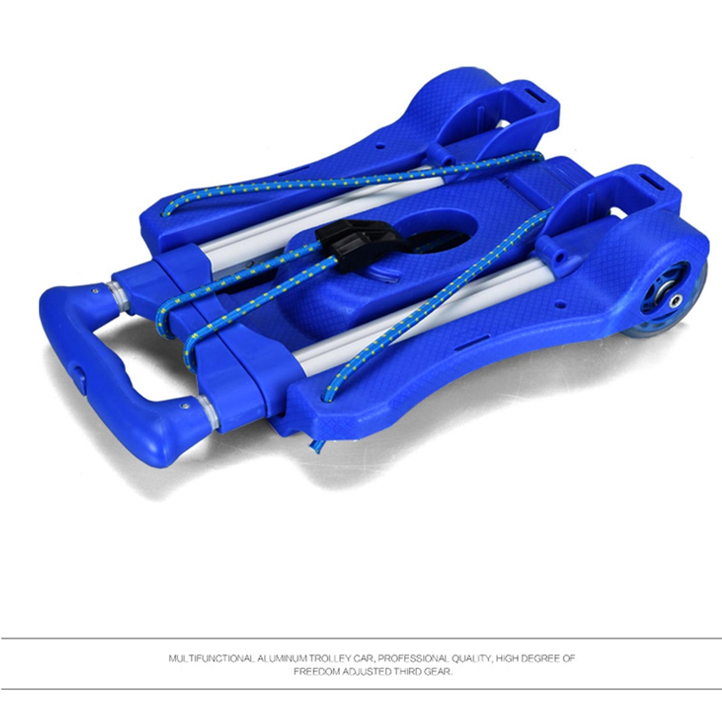 Heavy Duty Folding Hand Trolley Cart Load 35kg with Luggage Case for Luggage Blue