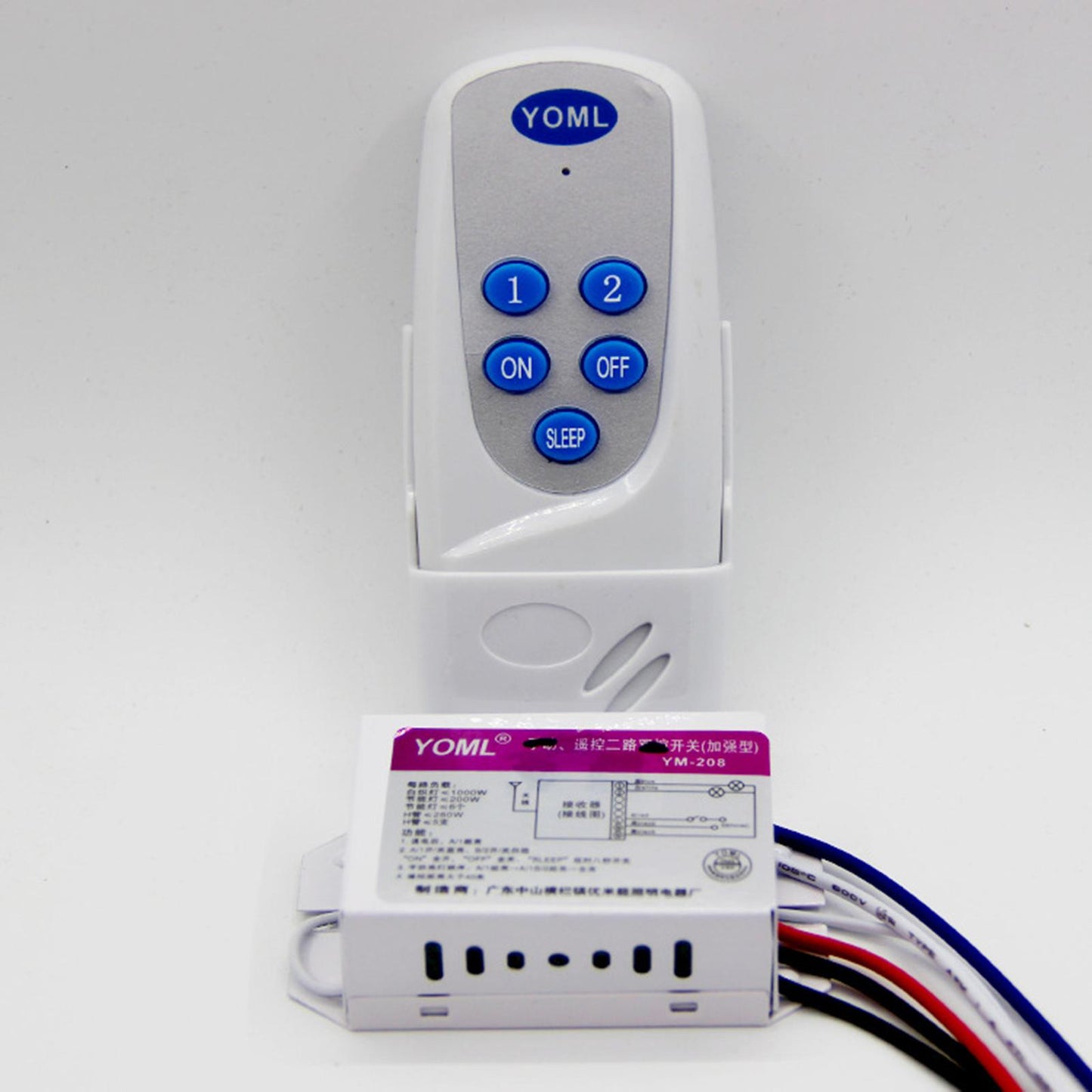 Remote Control Lamps Receiver for Corridor Workshop Appliances 2 Way