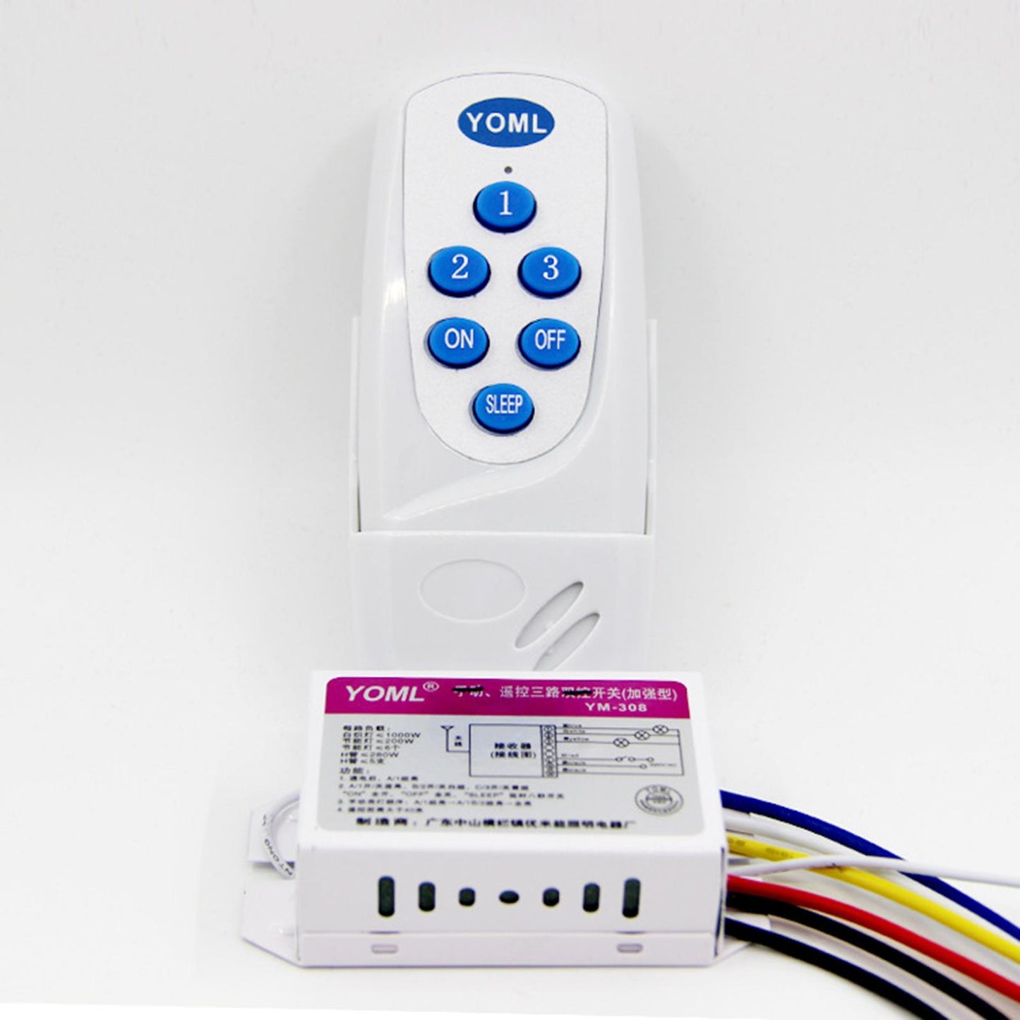 Remote Control Lamps Receiver for Corridor Workshop Appliances 3 Way