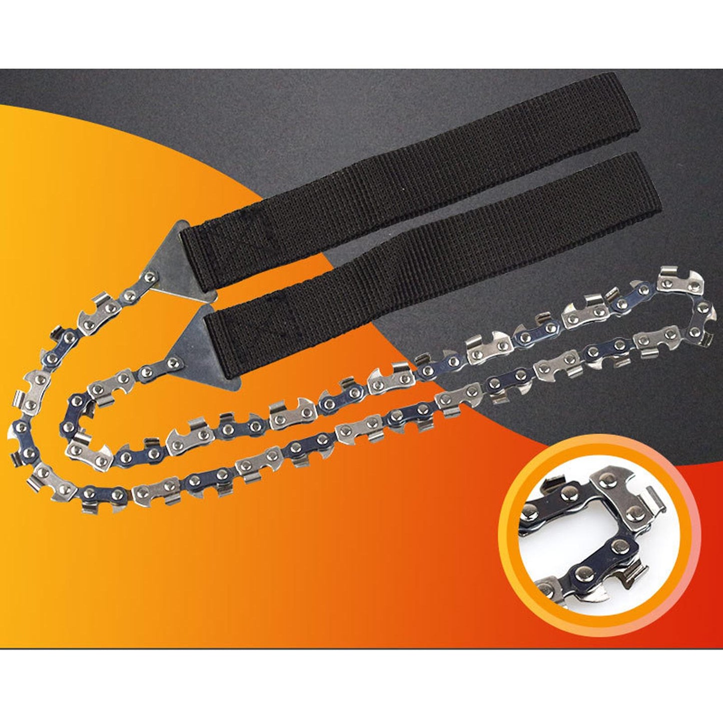 Rope Hand Chain Saw 25 High Reach Limb Hand Chain Saw with Rope Pouch Bag Black"