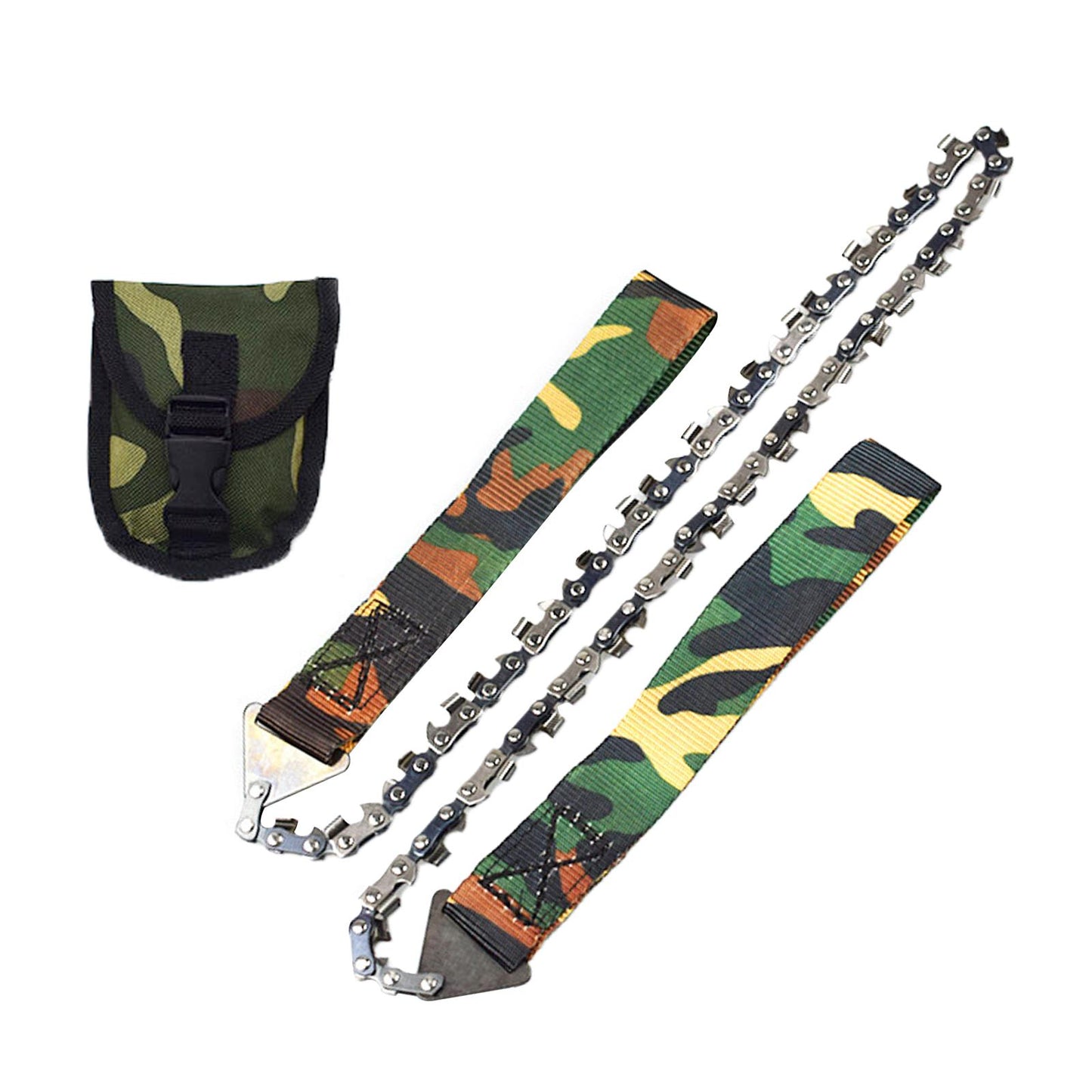 Rope Hand Chain Saw 25 High Reach Limb Hand Chain Saw with Rope Pouch Bag Camouflage "