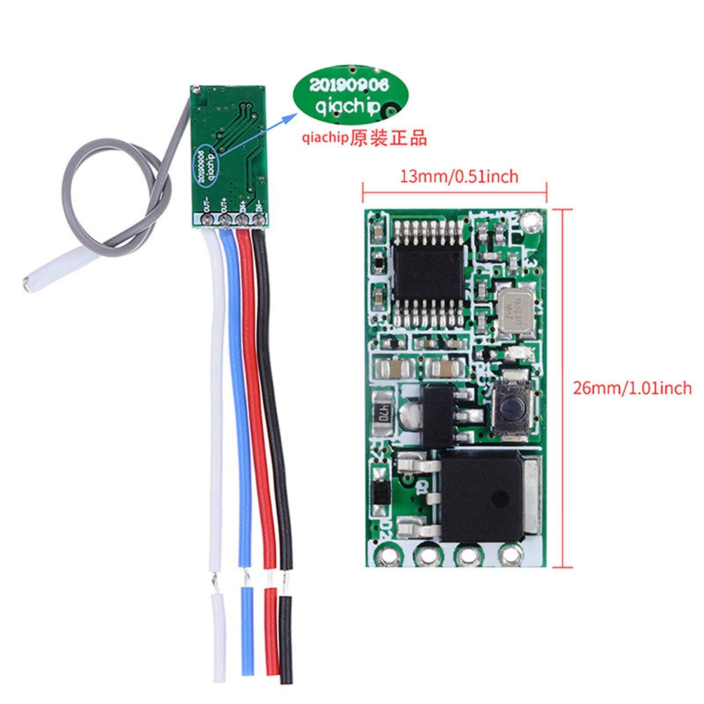 Wireless Remote Control Switch Micro Module Upgrade for LED Light Controller Black Spring Antenna