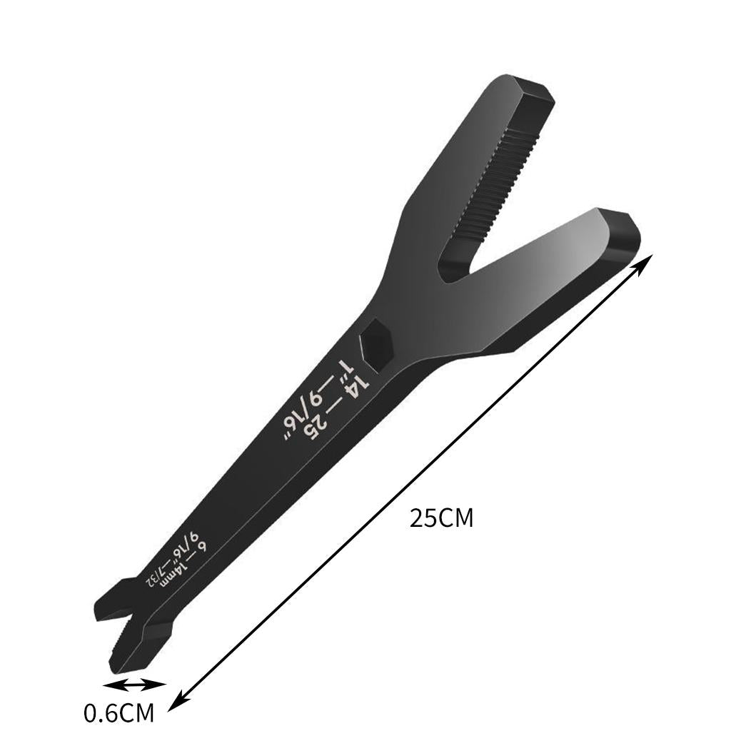 Y Shaped Wrench Spanner Universal Self-tightening Wrench Black