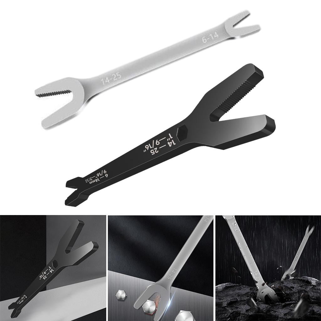 Y Shaped Wrench Spanner Universal Self-tightening Wrench Black