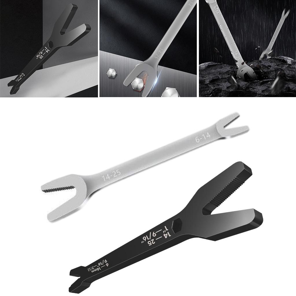 Y Shaped Wrench Spanner Universal Self-tightening Wrench Black