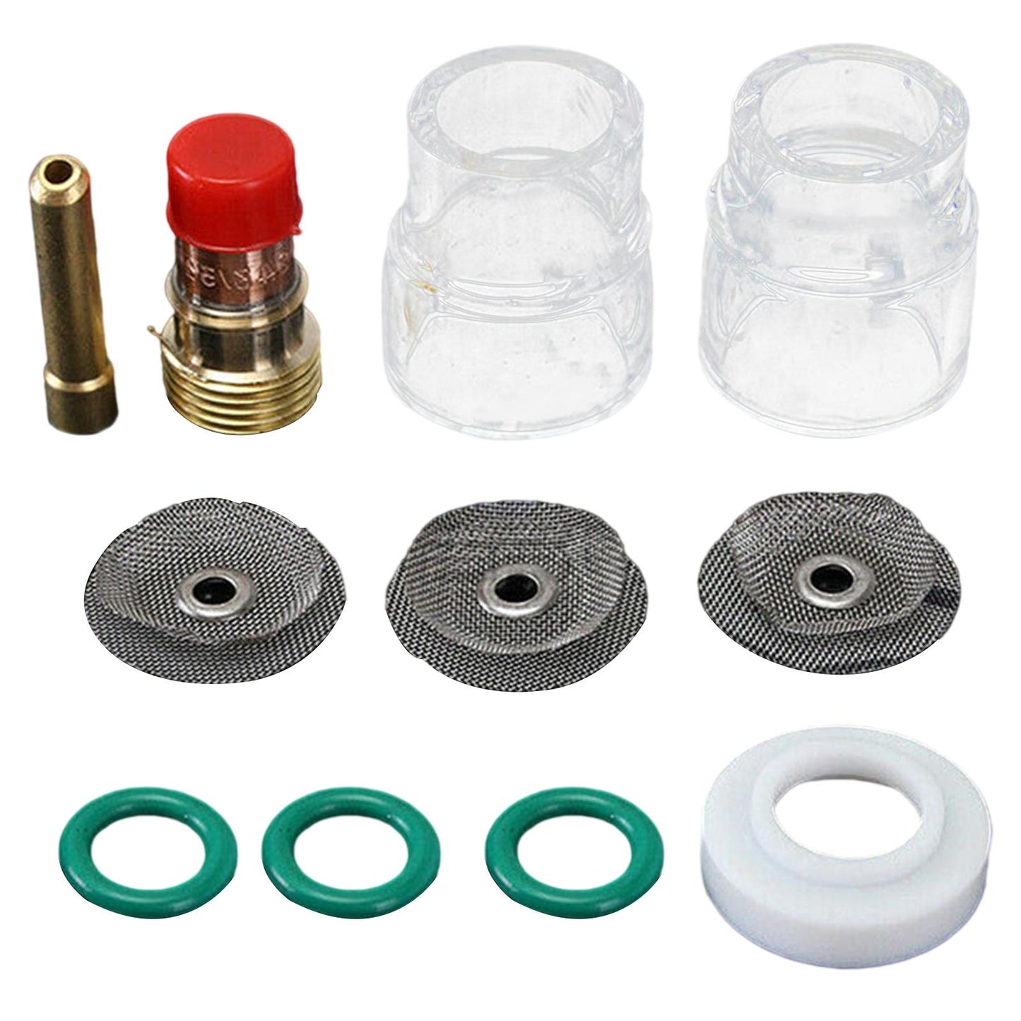 11/Set TIG Torch Kit 2.4mm Collect Kit Stubby Gas Lens for WP17 18 26