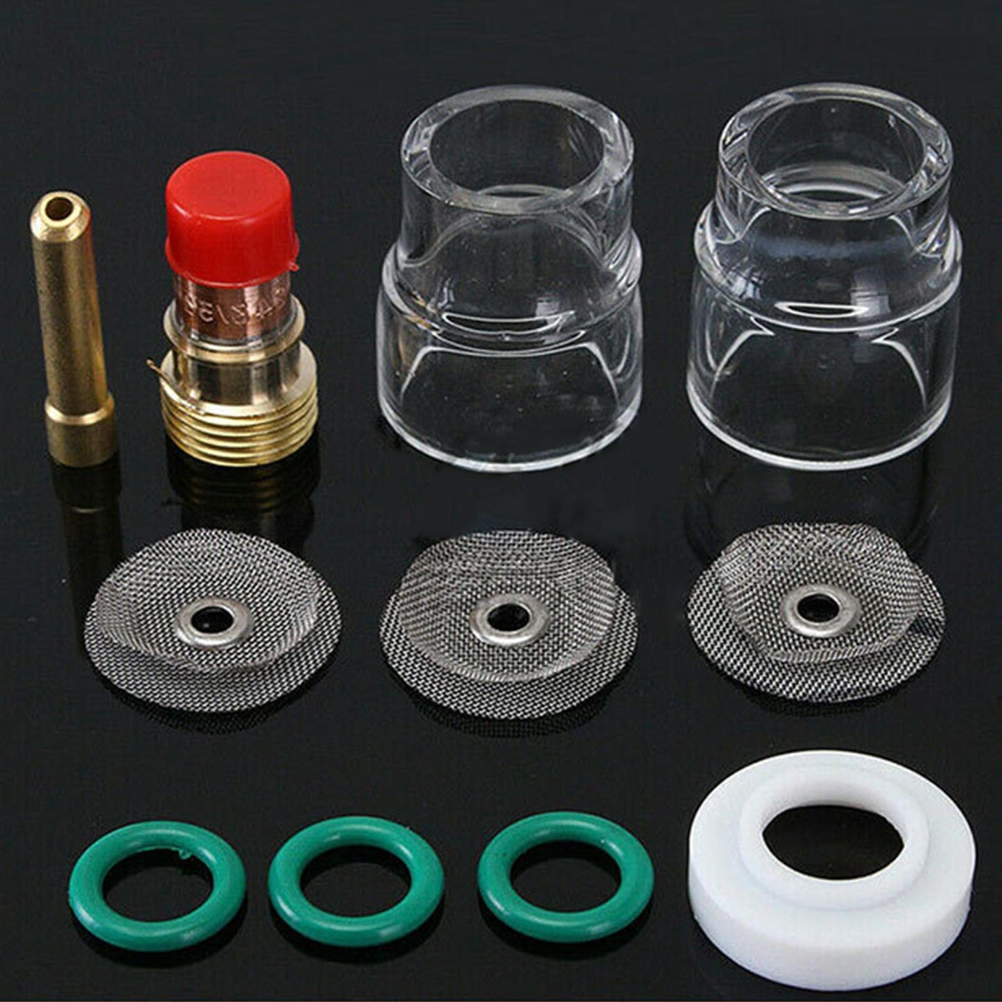 11/Set TIG Torch Kit 2.4mm Collect Kit Stubby Gas Lens for WP17 18 26