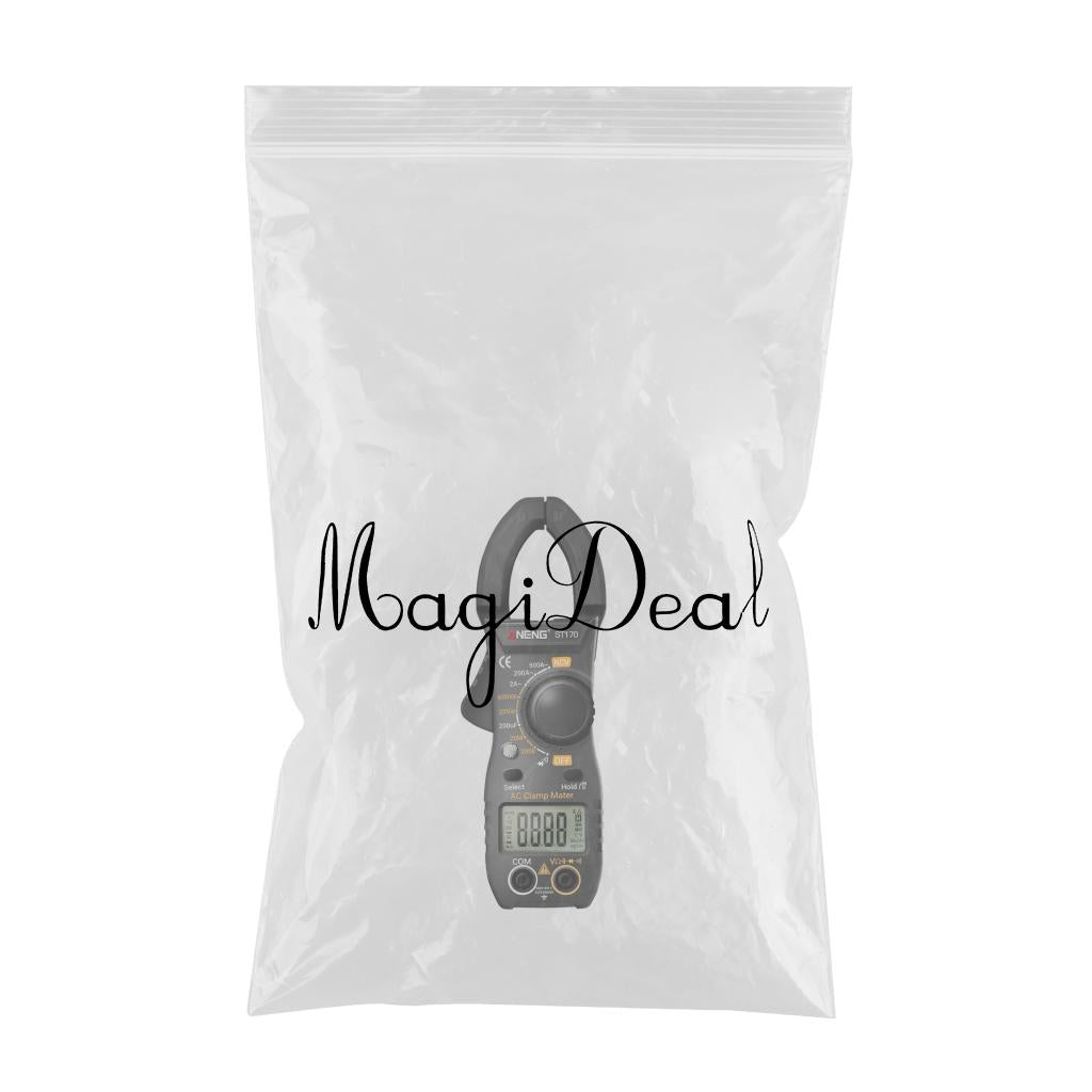 Handheld Clamp Meter Multimeter Digital Volt Current Tester LCD Screen Black