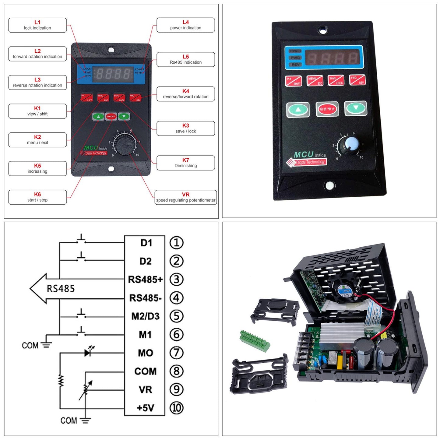 AC 220V Frequency Converter 120/200/400/750W Single Phase To 3-Phase Output 120w