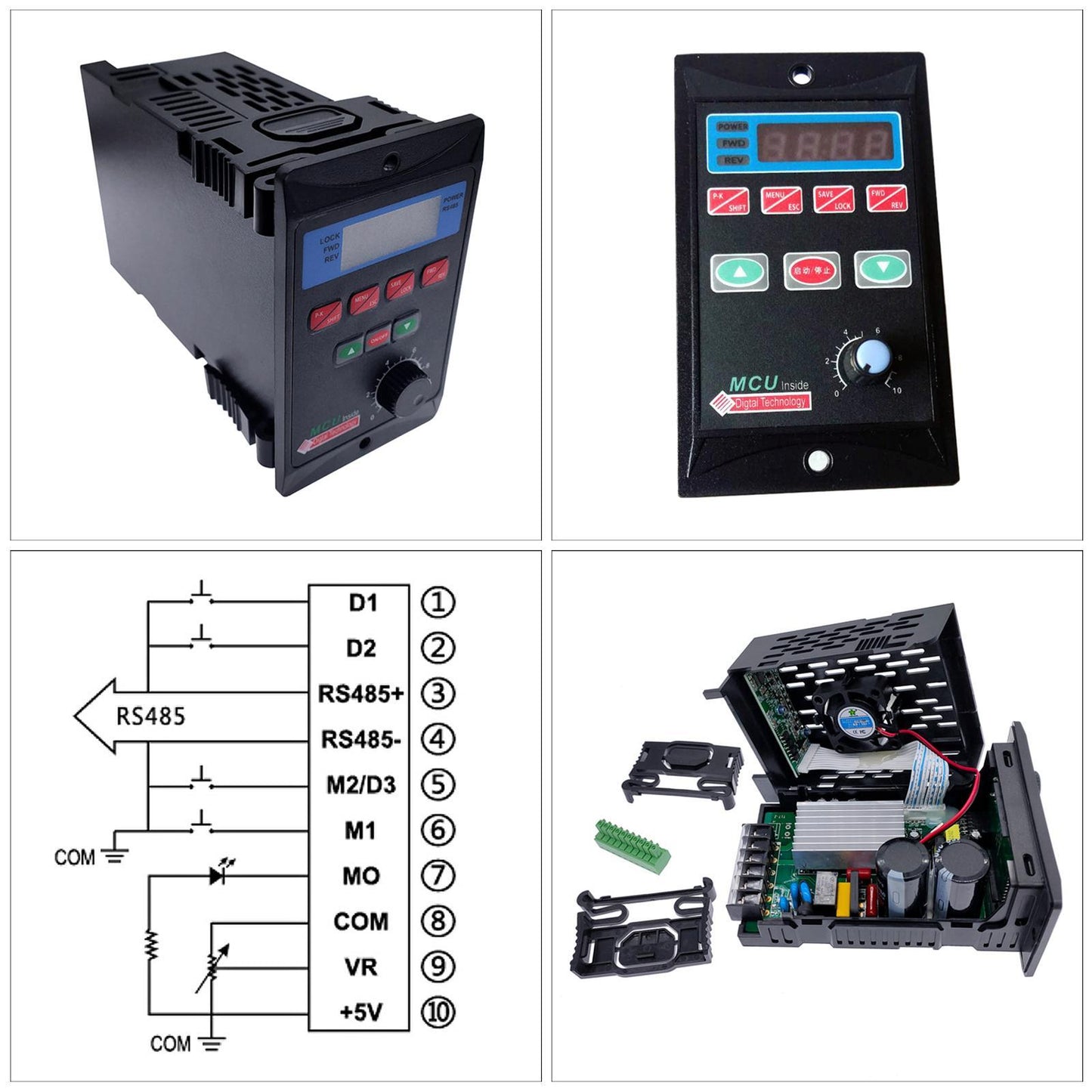 AC 220V Frequency Converter 120/200/400/750W Single Phase To 3-Phase Output 750w