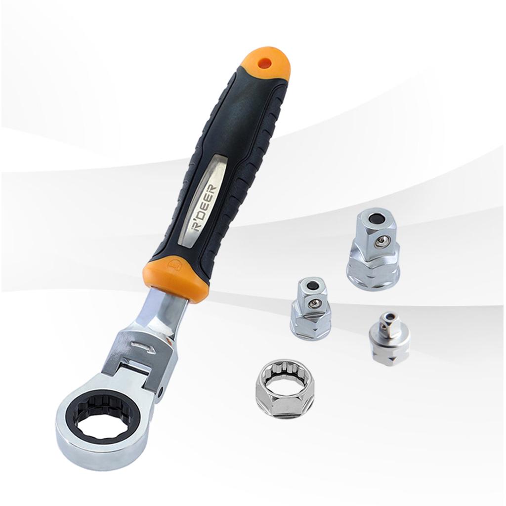 5Pcs Ratchet Wrench Set Sleeve Adapter Durable Professional