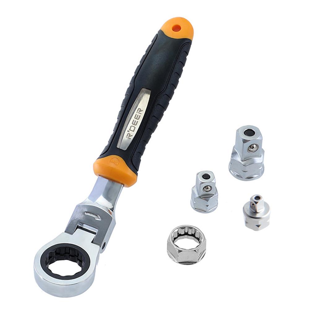 5Pcs Ratchet Wrench Set Sleeve Adapter Durable Professional